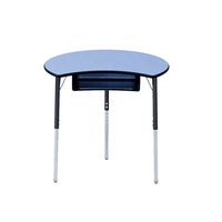 Meubles de salle de classe scolaire Table de lecture d'étude en forme de lune ergonomique Meubles de salle de classe d'école Bureau d'étudiant unique