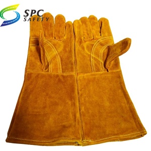 Guantes de soldadura industrial de cuero partido CE EN388 EN407, resistentes al calor, soldadura por arco de argón Tig, cuero de vaca, seguridad - Product Image 2