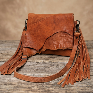 Bolso cruzado vaquero de estilo bohemio de alta calidad, cuero de moda occidental con flecos y correa larga, Fabricante Mayorista superior - Product Image 2