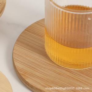 Sous-verre rond en bois naturel, tapis isolant thermique pour porte-tasses à thé et café, couleur unie, fabriqué au Shandong 05022 - Product Image 3