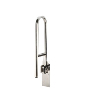 Barra de agarre plegable curvada de acero inoxidable 304 de alta calidad, <span class=keywords><strong>antideslizante</strong></span>, compatible con ADA, mango de inodoro de soporte <span class=keywords><strong>para</strong></span> ancianos <span class=keywords><strong>para</strong></span> hospitales - Product Image 1