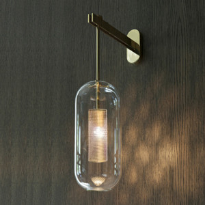 Moderno de pared de vidrio lámpara de latón de oro moderno led luz de pared accesorios para la decoración del hogar - Product Image 1