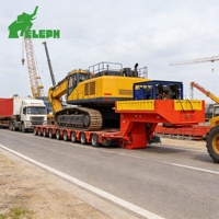 Remorque de transport modulaire autopropulsée à plateau bas multi-essieux de type Gold-hofer, capacité 300 tonnes