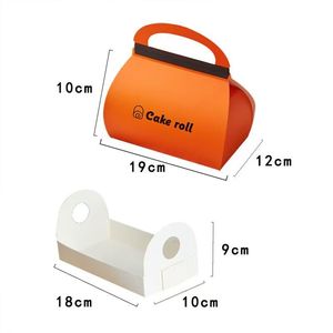 Ins-phong cách giấy trắng tròn dài bánh bao bì hộp bánh thực phẩm bánh cưới bánh bao bì Quà Tặng - Product Image 5