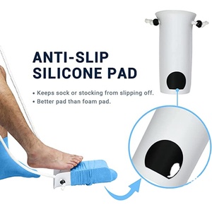 Outil d'aide facile à enlever outil de blanchisserie chaussette aide bas personnes âgées avec dispositif d'aide à la traction - Product Image 2