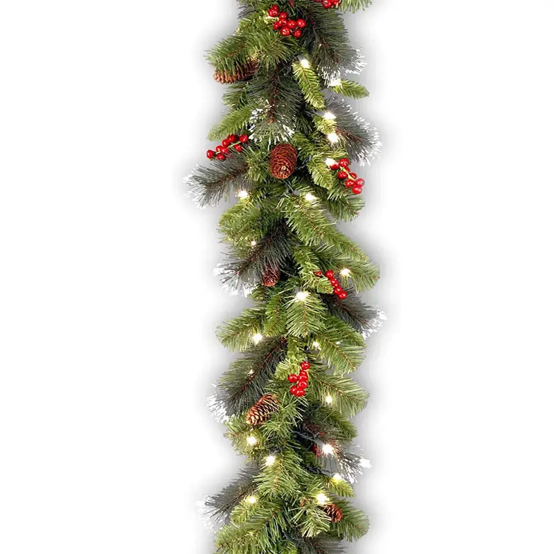 9ft Artificial Customized Pine Needle mixed PVC Christmas garland for Xmas tree Christmas ornaments ideas