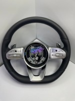 Volant de course en fibre de carbone personnalisé, bouton de klaxon sport pour Mercedes-Benz AMG Classe E G W204 W212 CLA GLA CLK CLS