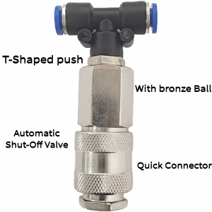 Kit de pistolet à air comprimé en aluminium robuste pour usage industriel, avec tuyau en PU de 5 m, raccord NPT de 1/4 pouce, pour le nettoyage des machines à air comprimé et le séchage industriel - Product Image 6