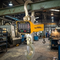 Báscula Digital Colgante de 1 Tonelada, Estructura Compacta de Acero Sólido, Herramienta de Pesaje Industrial de Alta Precisión para Fábrica y Taller