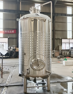 Cuve de fermentation <span class=keywords><strong>en</strong></span> acier inoxydable de 2000 L pour vin mousseux avec enveloppe à plaques convexes et concaves, utilisable dans les vignobles, brasseries et caves à vin - Product Image 1