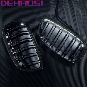 Parrillas de Carreras Luminosas LED de Fibra de Carbono para <span class=keywords><strong>BMW</strong></span> Serie <span class=keywords><strong>X5</strong></span> X6 F15 F16 2015-2018 Reemplazo de Parrilla Delantera de Fibra de Carbono - Product Image 5