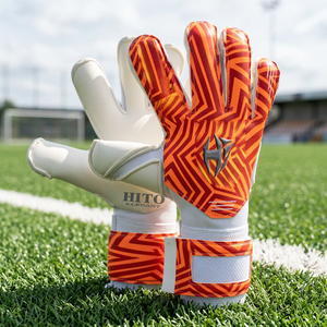 Custom Leather Goalkeeper Gloves Backhand Sublimation Print Front Palm Contact Latex Finger & Thumb Protection High Quality - Product Image 4