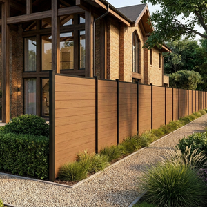 Lames de clôture WPC sur mesure, 2e génération, panneaux composites co-extrudés, résistance au vent, prévention des éclats, écologiques, pour villas et applications commerciales - Product Image 3