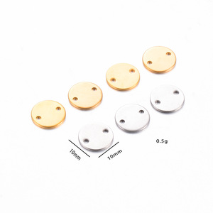 Dropshipping Acier Inoxydable Pendentifs Ronds Charm pour DIY Bracelet Bijouterie Fournitures Accessoires - Product Image 5