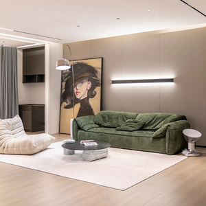 Sofá Seccional Reclinable de Tres Plazas BAXTERR Inspirado en Casablanca, Cuero Genuino para Sala de Estar Moderna y Villa - Product Image 5