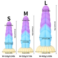 Plug anal professionnel en spirale arc-en-ciel pour adultes matures, modèle à succion côtelée proportionnelle Pro