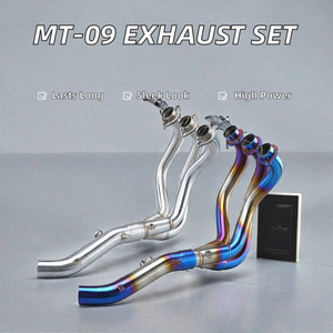YAMA MT-09 Ensemble complet Nouveau pot d'échappement de moto en acier <span class=keywords><strong>Silencieux</strong></span> FZ09 <span class=keywords><strong>MT09</strong></span> 2014-2020 Emballé en boîte - Product Image 2