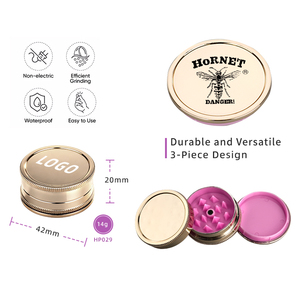 Custom Wholesale Manual 3 Layer 42mm Plastic Modern <b>Herb</b> <b>Grinder</b> Dry Spice Crusher Tobacco <b>Grinder</b> - Product Image 4