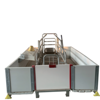 Cage à porcs à plancher en lattes pour animaux de porcherie Caisse de mise bas galvanisée pour truies