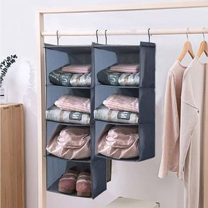 Foldable Gray Oxford Fabric Eco-friendly Storage Hanging Bag for Bedroom <b>Wardrobe</b> for Underwear Storage - Product Image 4