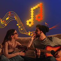 Panneaux muraux LED DIY Lumières hexagonales RVB avec APP Smart Modular Expansion Shapes Light