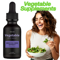 Extrait Liquide de Plantes Naturelles Compléments Alimentaires Végétaux 60ml Gouttes d'Extrait Pur de Graines de Brocoli Soutien Nutritionnel Halal/Casher