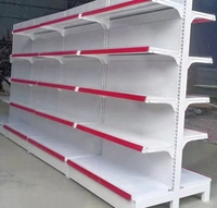 Gondol Rafları Süpermarket Teşhir Rafları Süpermarket Gondolu Süpermarket Rafı Hafif Metal Tek Taraflı