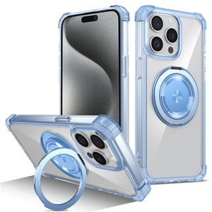 เคสโทรศัพท์กันกระแทกแบบใส หมุนได้ พร้อมแม่เหล็กดูดติดแน่น ป้องกันการตก สำหรับ iPhone 14 15 Pro Max 13 14 16 Plus - Product Image 1
