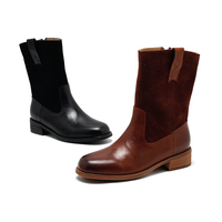 Bottines décontractées pour femmes, talon haut, imperméables, semelle en caoutchouc légère, hiver