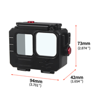 Boîtier de plongée étanche en alliage d'aluminium de 80m pour caméra d'action Gopro13 12 11 10 Cadre de protection pour coque de vlog sous-marin