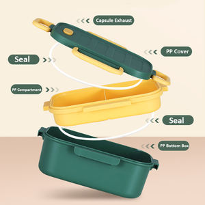 Double Layer Lunch Box Portable <b>Compartment</b> Bento Box Microwavable Food Container Picnic School Bento <b>Lunchbox</b> for Kids Children - Product Image 4