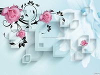 3D 5D 8D Bunga Yang Indah Seri TV Latar Belakang Dinding Mural Foto Wallpaper