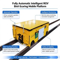 Plateforme mobile répulsive d'oiseaux RGV entièrement automatique et intelligente, véhicule guidé sur rail pour la dissuasion des oiseaux dans les aéroports et les stations photovoltaïques