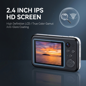 Cámara Digital de 48MP con Doble Lente, FHD 1080P, Zoom 16X, Pantalla IPS, Antivibración, USB Tipo-C, Cámara <span class=keywords><strong>para</strong></span> Vlogging, <span class=keywords><strong>Mini</strong></span> Cámara Digital, Regalo - Product Image 2