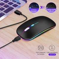 Accessoires informatiques Souris sans fil Mini souris ultra-fine et rechargeable Type C Souris sans fil Bluetooth pour ordinateur
