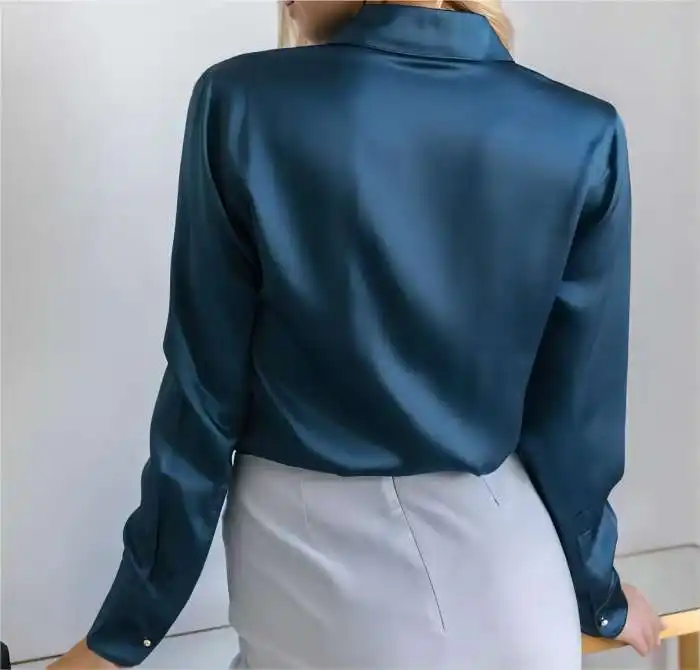 Wholesale Fashion Elegant 100% Silk Shirt Women High Quality Luxury Custom Silk Blouses & Shirts