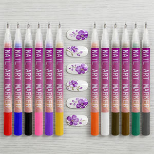 Nouveaux stylos à vernis à <span class=keywords><strong>ongles</strong></span> 3D personnalisés à séchage rapide 0,5 mm, kit de stylos de peinture pour nail art, marqueur pour nail art DIY pour la décoration DIY - Product Image 1