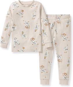Set Pigiama in Cotone Biologico per Neonati Maschi con Logo Personalizzato, 2 Pezzi: Maglietta a Maniche Lunghe e Pantaloni - Product Image 2