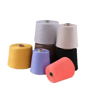 优质袜子纱线低价仓库颜色现货100% 涤纶材料21S 32s纺涤纶纱
