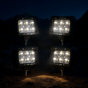 CJQC 4 pouces 18W Phare LED double rangée étanche IP65 pour véhicules, lampe de conduite tout-terrain, projecteur cube - Product Image 2