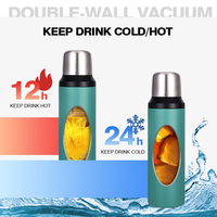 Botol Air Luar Ruangan Everich Populer 750ml Botol Stainless Steel - 360 °   Tutup Anti Bocor & Isolasi Dinding Ganda