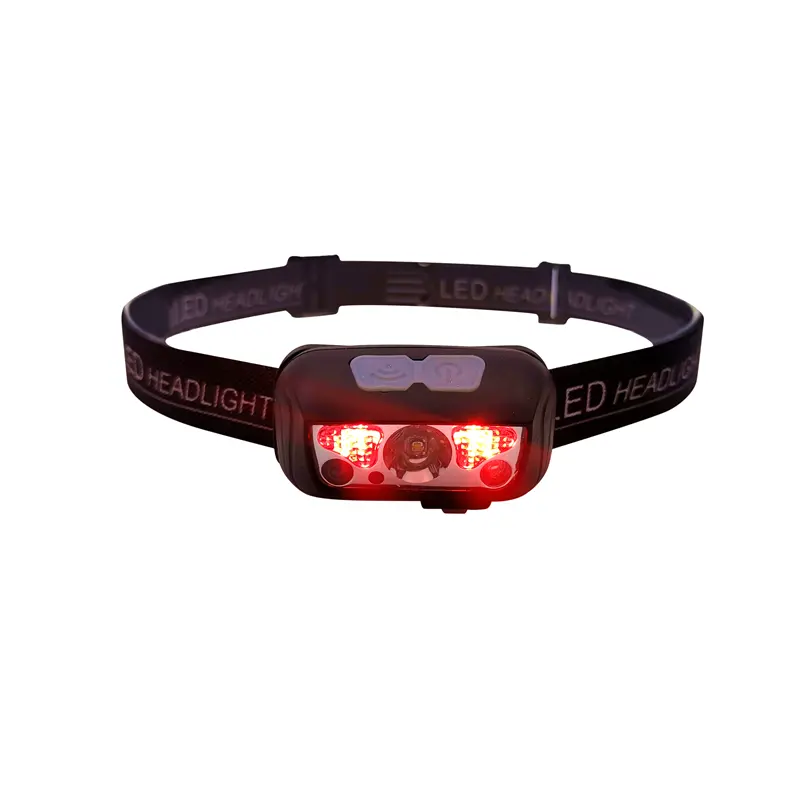 2021 new arrivals Mini Size USB Rechargeable hand wave sensor headlamps with red light AMAZON top sellers custom packaging