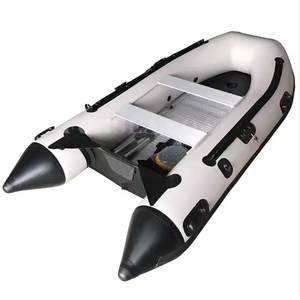 10.83 ft dinghy סירה מתנפחת רצפה אלומיניום למבוגרים רפסודות אגמים מים אלומיניום משורים משאבת אוויר לשאת שקית לסחף - Product Image 1