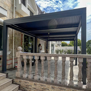 ศาลา LFL ติดตั้งง่าย หลังคาศาลาสำหรับสวนกลางแจ้ง ทำจากอะลูมิเนียม พร้อมม่านบังแดดแบบฉนวน สำหรับสวน ระเบียงพักผ่อน มีสีให้เลือก - Product Image 4