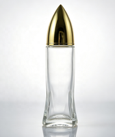 Bouteille de liqueur en verre personnalisée de 500 ml en forme de balle, bouchon doré de luxe, bouteille en verre vide transparente pour whisky, vodka, tequila, spiritueux