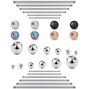 316L phẫu thuật thép không gỉ bóng tốt trong nội bộ ren thay thế Spike Bead Vàng xuyên phụ kiện món quà cưới Barbell - Product Image 1