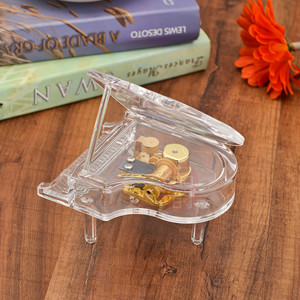 Wholesale Acrylic Grand Piano Clockwork <b>Music</b> <b>Box</b> Beautiful Melody for Christmas Birthday Valentine's Day Gift - Product Image 4