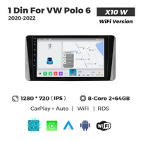 MEKEDE X10 X20 X30 X40 UIS7865 8+128G QLED AKM DSP Sans fil Car-Play Android Auto 1 Din pour Volkswagen Polo 6 2020-2022