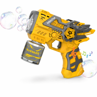 Pistola de Burbujas Mecha, Máquina de Burbujas Eléctrica con Luz y Música, Anti-Fugas 360°, Juguete de Burbujas Automático con un Solo Botón para Niños, Regalo para Fiestas al Aire Libre