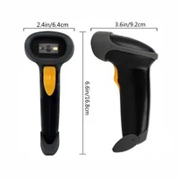 Lecteur de codes-barres portable MJ3650, lecteur de codes QR 2D CMOS robuste, scanner de codes-barres sans fil 2,4G, interface USB pour l'inventaire